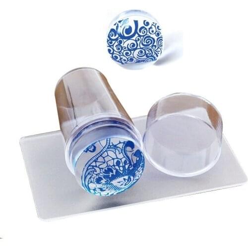 The new nail art new transparent with a seal, transparent handle, transparent print head, silicone seal tool