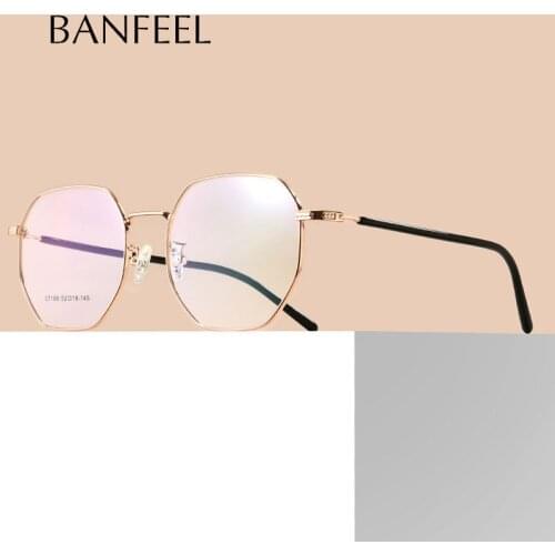Retro New Man Woman Alloy Glasses Polygon Eyeglass Frame Metal Optical Eyeglasses Korean Prescription Glasses Eyewear