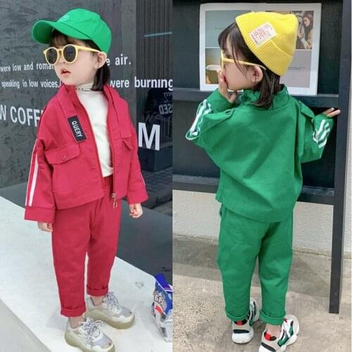 Boys Girls Suit Coat +Pants 2Pcs/Sets 2021 New Spring Summer Toddler Kid Boys Outdoor Clothes Kids High Quality Children Clothin