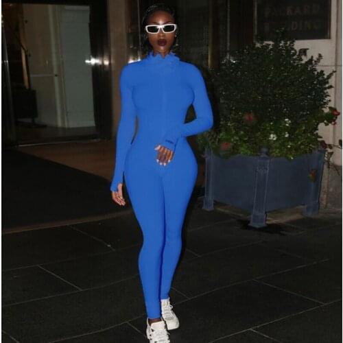 Wholesale 2020 Newest Fashion White Long Sleeve Women Fitness Yoga Jumpsuit Drop Shipping