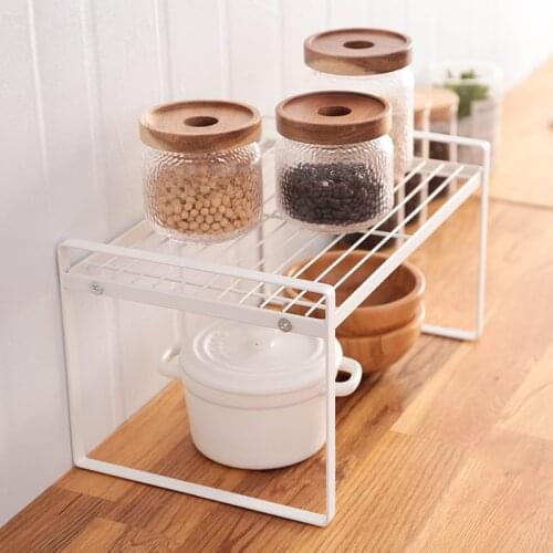 Factory Wholesale Kitchen Layered Shelf Seasoning Storage Shelf Cabinet Separate Dishes Drain Shelf Pot Shelf