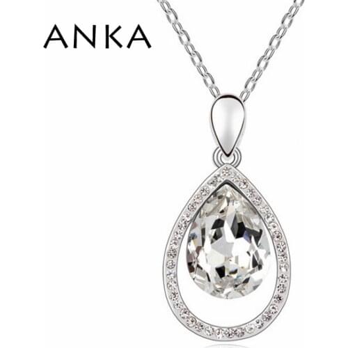 ANKA Pendant Jewelry Collares Valentines Day Crystal Necklace Main Stone Crystals from Austria #100601