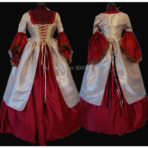Tailored! Royal 18 Century French Duchess Retro medieval Renaissance Reenactment Theatre Civil war Victorian dress HL-439