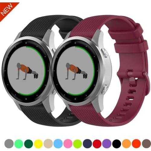 Silicone strap for Samsung watch3/Active 2/Huawei watch GT2/Amazfit GTR Replacement bracelet wristband for watch 22mm 20mm strap