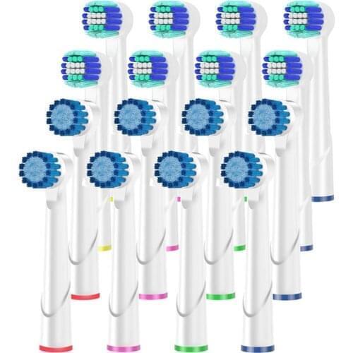 16pcs Replacement Brush Heads For Braun oral B D12,D16,D29,D20,D32,OC20,D10513, DB4510k 3744 3709 3757 D19 OC18 D811 D9525 D9511
