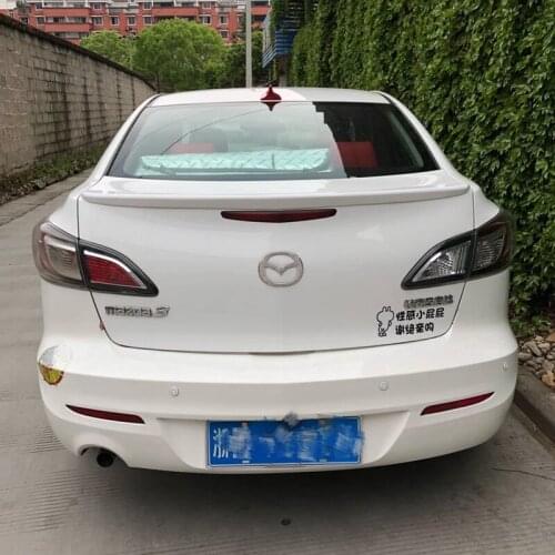 Fit for Mazda 3 4Doors Sedan Spoiler 2011 2012 2013 2014 2015 2016 Car Decoration Rear Wing ABS Plastic Unpainted Primer Spoiler
