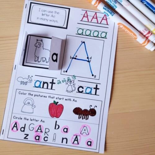 Learning English Phonic 26 Letters Alphabets Interactive Notebook Coloring Training Practice Book Educational Toys For Children