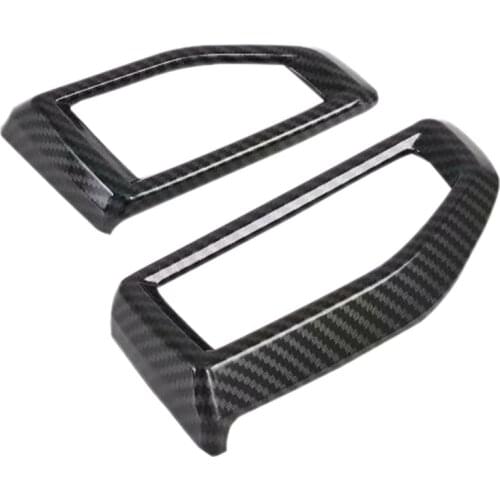Carbon Fiber Style Interior Side Air Conditioning Vent AC Outlet Decorative Frame Cover Trim for Hyundai IX25 2020