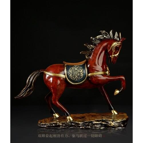 All copper general horse ornaments, success, porch, living room, office, friends, leaders, opening gifts