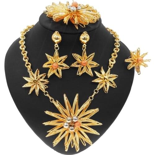 Yulaili The News Irregular Hexagonal Star Graphic Jewelry Set and Brazilian Bride Luxury Wedding Banquet Jewelry Sets Wholesale