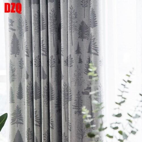 Customized Modern Curtains for Living Dining Room Bedrooms Simple Style Idea Jacquard Printed Shade Morden White Tulle Curtain