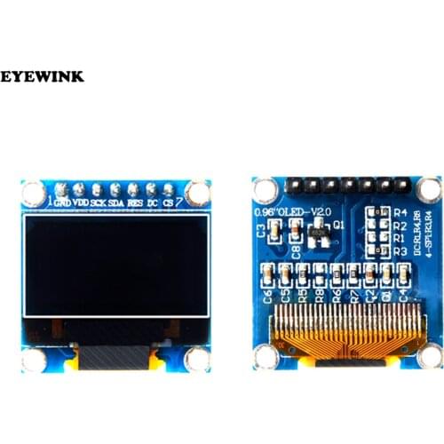 1pcs 7pin 0.96 inch IIC SPI Serial White OLED Display Module 128X64 I2C LCD Screen Board 0.96" SSD1306 for Arduino/stm32/51