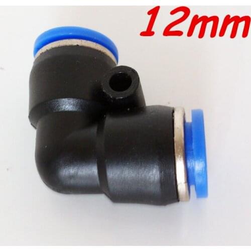 10Pcs 12mm ID Pneumatic Connectors Push in Elbow Fitting Equal L PV12