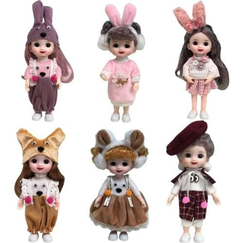 17cm Cute British Style Little Doll Girl Birthday Gift Dress Up Doll