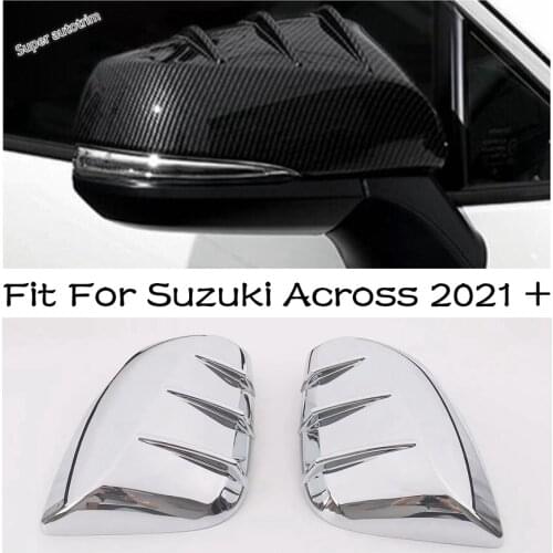 2Pcs ABS Chromed Side Door Rear View Mirror Protector Shell Cover Trim Car Exterior Accessories Fit For Suzuki Across 2021