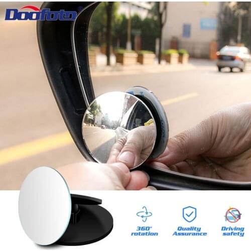 360 Degree HD Blind Spot Mirror Adjustable Car Rearview Convex Mirror for Car Reverse Wide Angle Vehicle Parking Rimless Mirrors