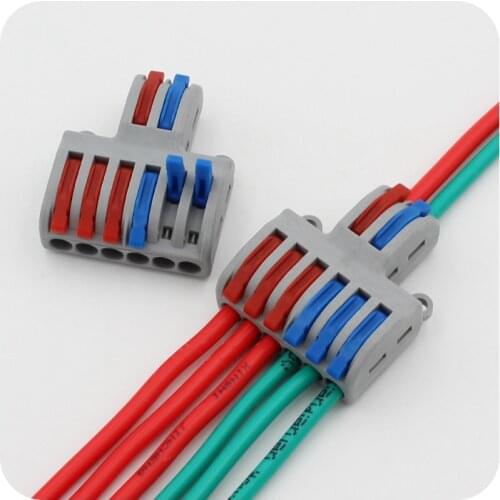 5/10pcs/Lot SPL-42/62 Mini Fast Wire Connector Universal Wiring Cable Connector Push-in Conductor Terminal Block
