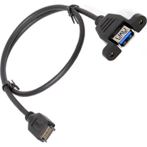 50cm USB 3,1 typ-c Front Panel stecker auf USB 3,0 Typ A Buchse Verlängerung Kabel Panel Montieren W/schraube für Desktop asus m