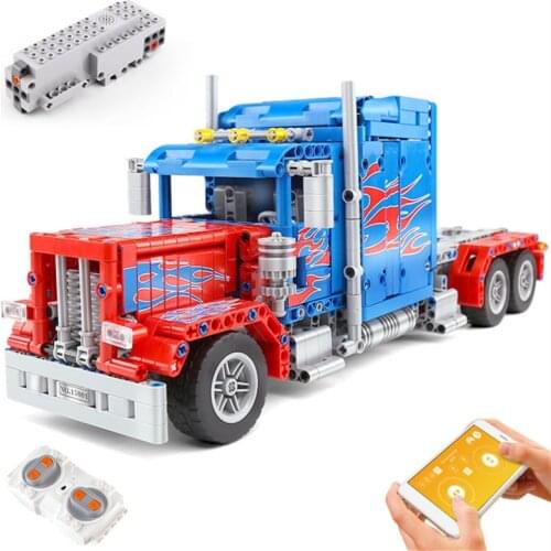 APP RC Muscle Truck Engineering Vehicle Building Blocks Technical Remote Control Car Bricks Toys Kids Boys Gifts 839 PCS