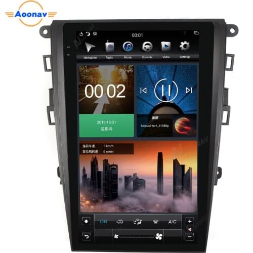 13.6Inch Big Screen Car Radio Multimedia player for Mondeo Fusion MK5 2013-2020 Tesla vertical Tape Recorder DSP head unit