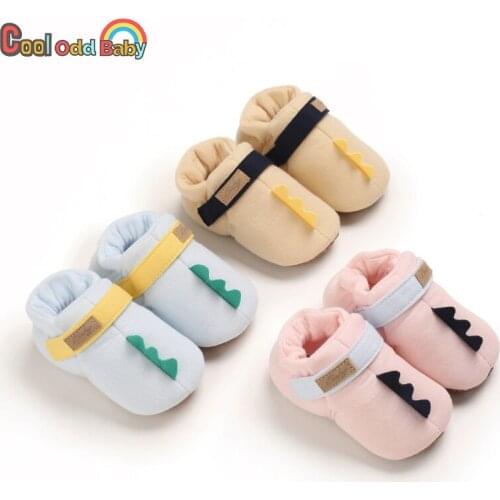 Brand New Winter Warm Baby Shoes For Boys Girls Cartoon Newborn Infant Toddler Soft Crib First Walkers Cotton Non-slip Footwear