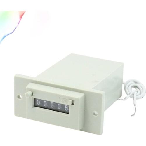 CSK5-CKW DC 24V AC 110V AC 220V 5 Digits 2 White Wire Lockable Electronmagnetic Counter