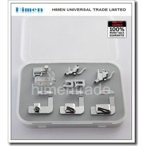 DOMESTIC SEWING PRESSER FOOT Adjustable Bias Binder Foot Rolled Hem foot SEWING FEET KITS 007-001