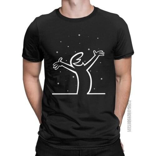 La Linea Snow T-Shirt Men Laugh Funny 100% Cotton Tee Shirt O Neck Classic Short Sleeve T Shirts Printed Clothes