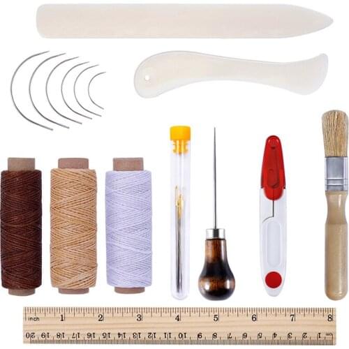 LMDZ Leather Working Tools Leather Skiving Tools Leather Kits for Beginner Leather Edge Beveler Wool Daubers Sanding Strip Craft