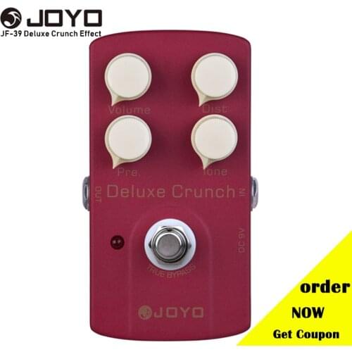 JOYO Almighty Crunch Distortion Electric Guitar Pedal Deluxe Crunch Luxury Distorted Classic Crunch Higher Adjustability JF-39