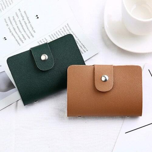 Card Bag Id Passport Card Wallet New Pu Leather Function 24 Bits Card Case Business Card Holder Men Women Credit Passport