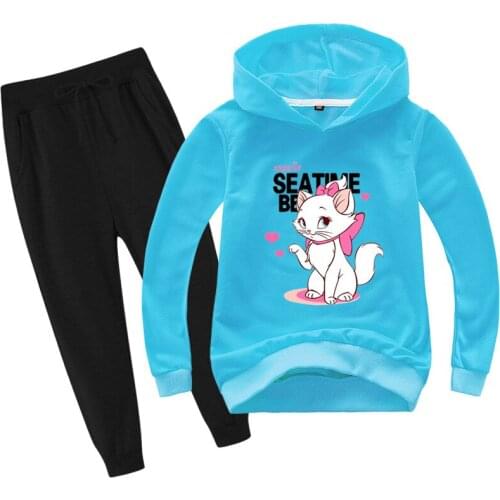 Girls Marie Cat Anime Game Clothing Spring autumn Kids Clothing Suits Cartoon Sets Children Boy Girls Sports Tracksuits Suits