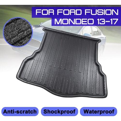 Car Rear Trunk Boot Mat Waterproof Carpet Anti Mud Tray Cargo Liner For Ford Fusion Mondeo 2013 2014 2015 2016 2017 Floor Mats