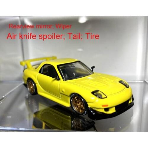1/64 Car Model Modified Parts Rearview Mirror Wiper Air Knife Spoiler Tail Tire Wheels 1:64 Toy Cars TLV JDM Tomy