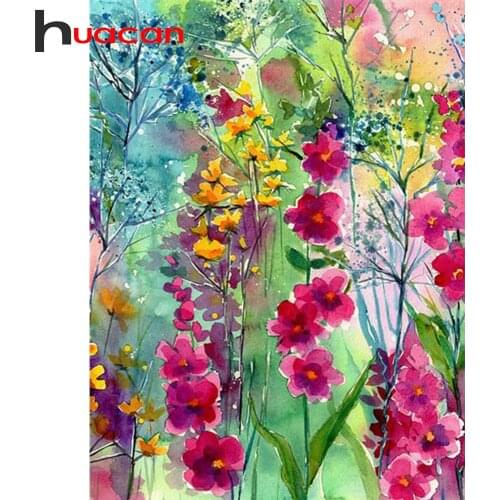Huacan Diamond Mosaic Embroidery Kit Abstract 5D DIY Diamond Painting Flower Picture Of Rhinestones Pictures For The Home