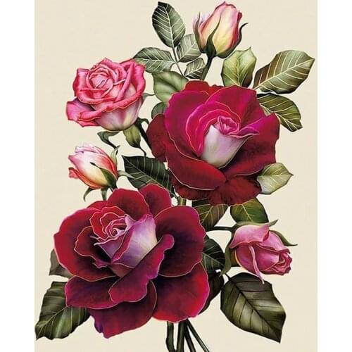 Exquisite Rose flower Needlework Sets Cross stitch 14CT Unprinted Embroidery kit Art Cross-Stitching,DIY Handmade Home Decor