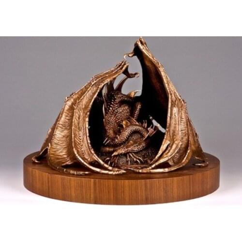 OGRM Bronze Crafts LOTR Hobbit Smaug Bronze Statue Sculpture Pre-order Best Collection
