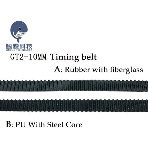 10M/lot PU with Steel Core GT2 Belt Black Color 2GT Timing Belt 10mm Width 10M a Pack for 3d printer Free Shipping