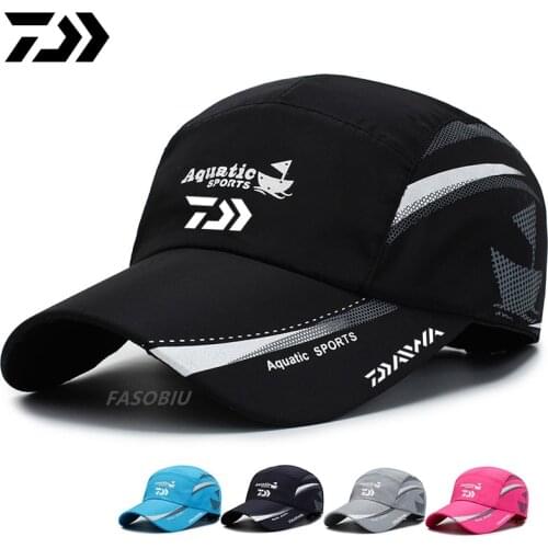 Daiwa Mens for Women Sunbonnet Hat Printing Outdoor Sun Protection Hiking Cap Riding Hat Quick Dry UV Protection Fishing Hat