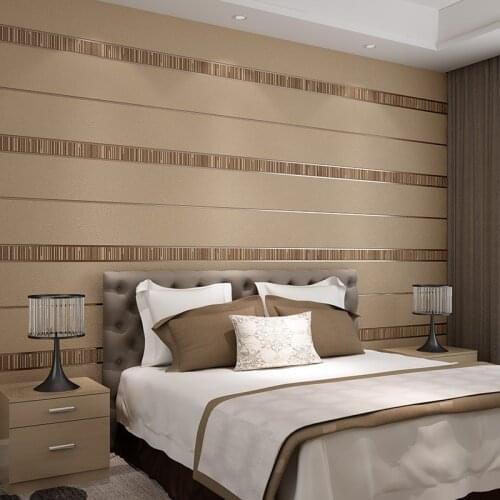 Modern Simple Suede Pain Stripes Wallpaper For Walls Roll Papel De Parede 3D Non woven Wall Paper Living Room Bedroom Home Decor