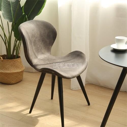 Nordic Chair Leisure Household Living Room Backrest Chair Modern Simple Nordic Cafe Restaurant Breathable Fabric Dining Chair