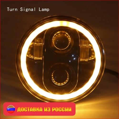 5.75 Inch LED Headlight Headlamp Halo Ring White DRL Angel eye for 883 iron, 883 sportster, softail, touring road king