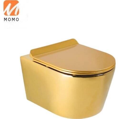 Tuhaojin Silver Wall toilet, black hanging toilet, horizontal water-saving toilet hidden Biological Toilet Closestool