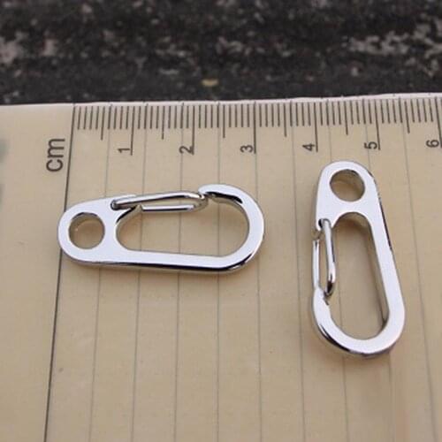 Outdoor Mini Portable Carabiner Hook Stainless Steel Keychain Buckle Release Keyring Tents Spring Snap Hook