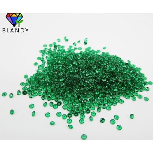 Wax Setting Nano Green Stone Free Shipping 5000pcs/lot 0.9~2.5mm Round Brilliant Cut Green Nano Synthetic Gems For Jewelry