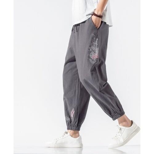 Japanese Style Printed Kimonos Harajuku Yukata Beam Feet Harem Pants Youth Men Male Casual Asian Japan Traditional Costumes 1988