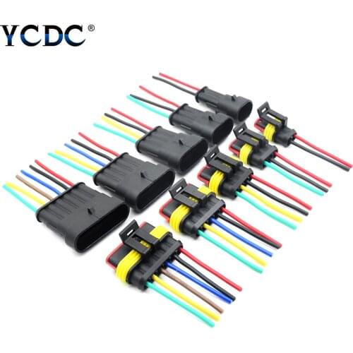 1/5pcs 1/2/3/4/5/6 Pin Way Wire harness for Car Motorcycle Waterproof Electrical Auto Connector Male Female Car Plug Connector