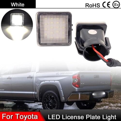 1 Pair For Toyota TACOMA 2016-2019 TUNDRA 2014-2019 High Brightness White LED License Plate Light Number Plate Lamp
