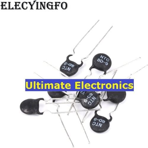 100pcs Thermistor NTC8D-9 8D-9 8D9 9MM Diameter Negative Temperature coefficient