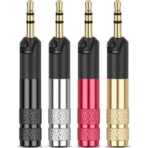 5pcs Jack 2.5mm Audio Connector For ATH-R70X Earphone Plug Metal Adapter 2.5mm 3 Poles Stereo Stainless Steel Wire Connectors